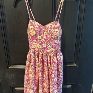 Floral Pink and Yellow Sundress